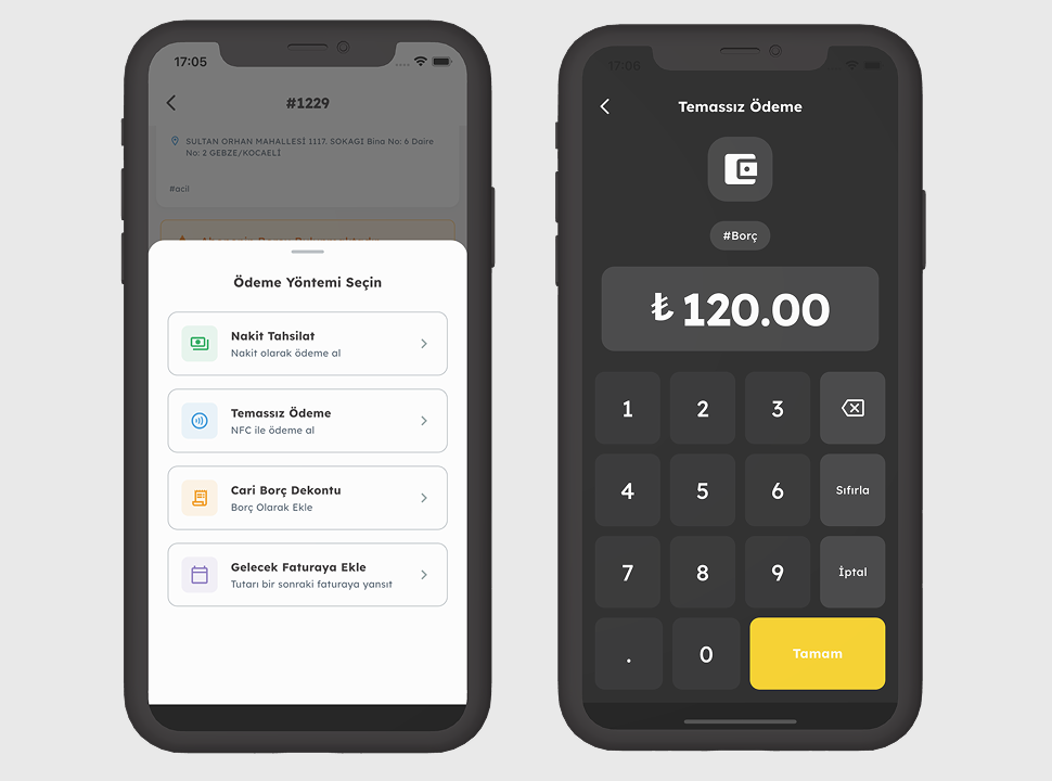 WiRadius Crm Saha Uygulaması - Ödeme Alma Modülü